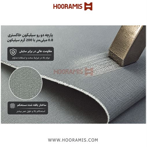 پارچه دو رو سیلیکون 200 گرم خاکستری با ضخامت 0.8 (Silicone double-sided 200*0.8 Gray) Fabric-double-face-silicone 0.8-3.jpg